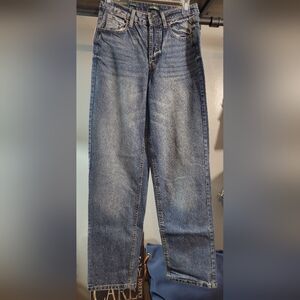 Wild Fable Blue Straight Jeans Raw Hem